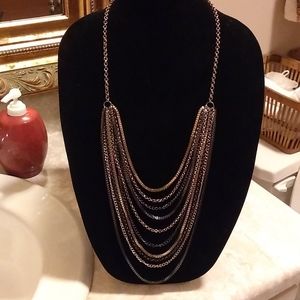 NY necklace multi tone layered